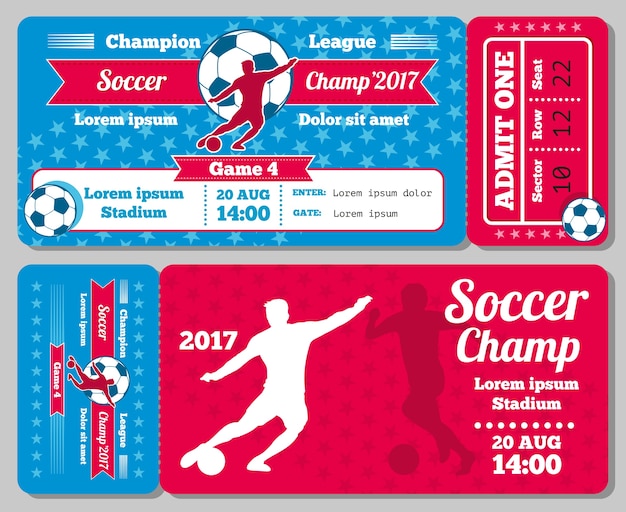 football sports vector ticket card