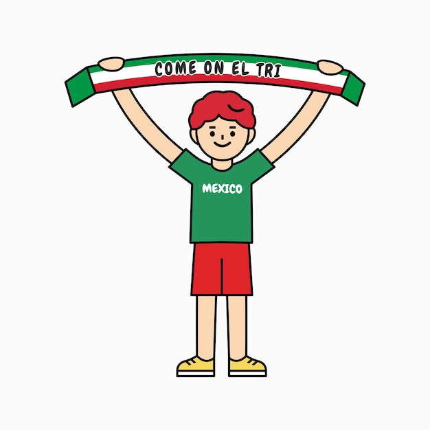 football supporters flat design in football tournament 2022