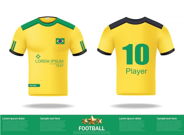 football t-shirts design template for soccer