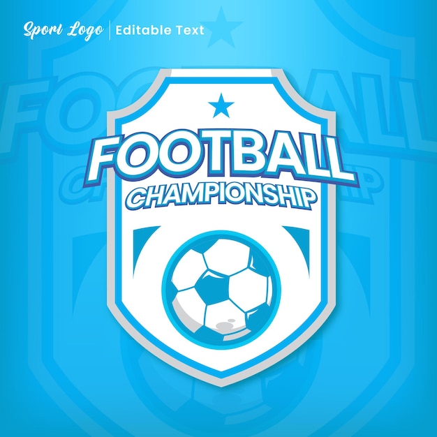 Football team logo or championship club label vector