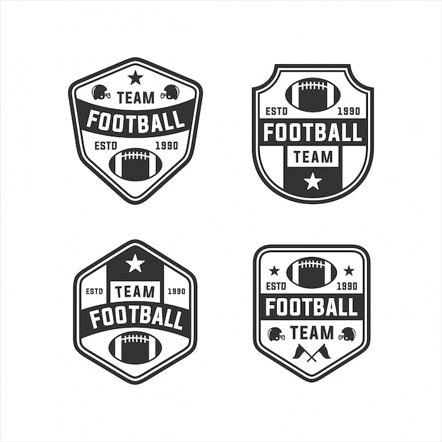 Vector football team set   logos