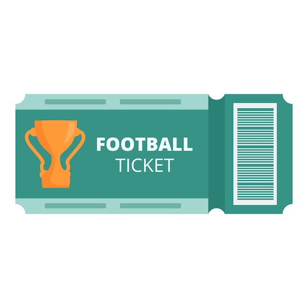 Football ticket super cup icon cartoon vector attend venue