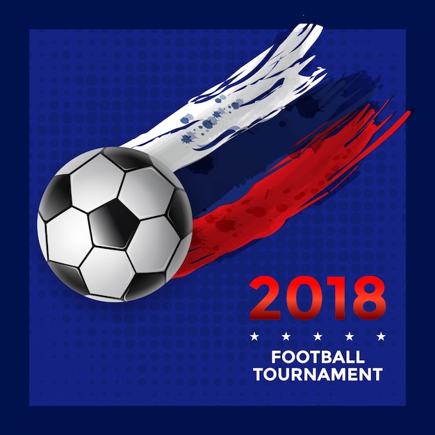 Vector football tournament poster design