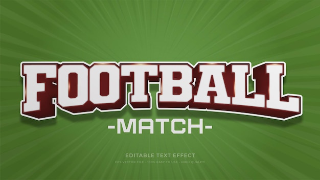 Football typography   editable text effect