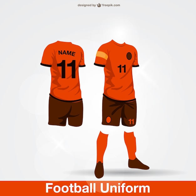 Vector football uniform