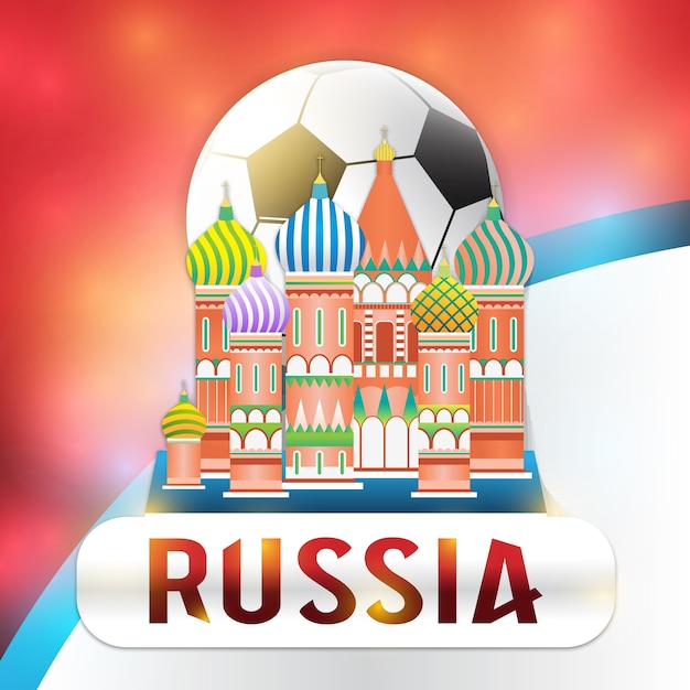 Vector football world championship cup background soccer