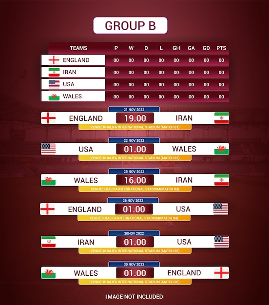 Football World cup 2022 match schedule table