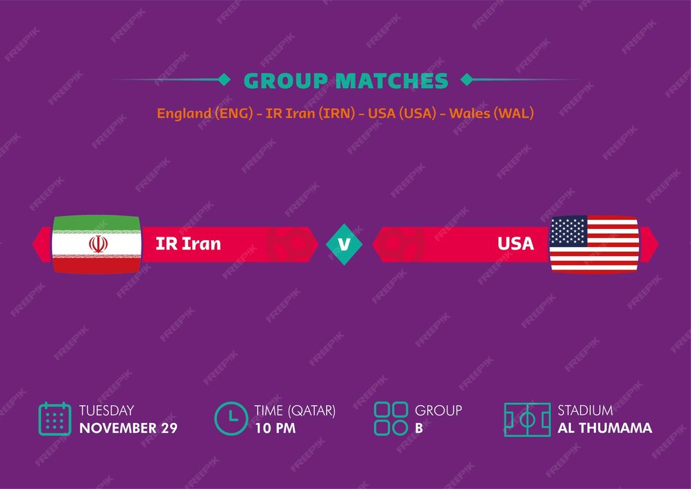 Premium Vector | Football world cup, qatar 2022. match the schedule of