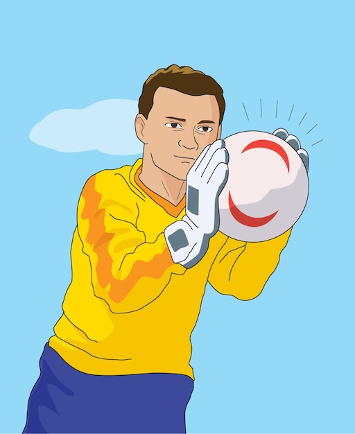 A footballer getting ready to make a goal