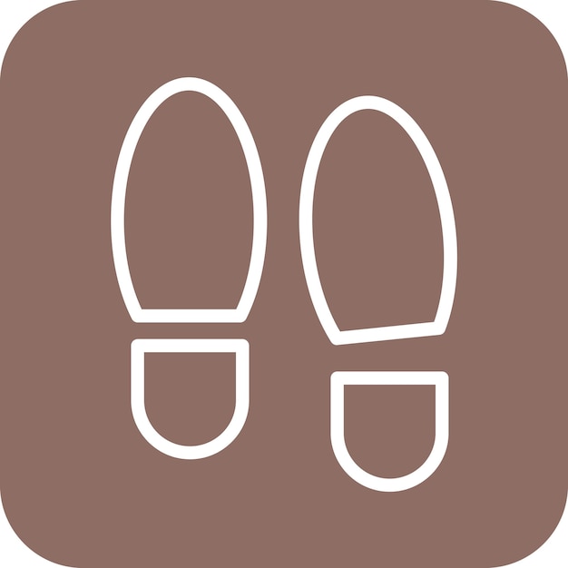 Footprint vector icon illustration of Crime and Law iconset