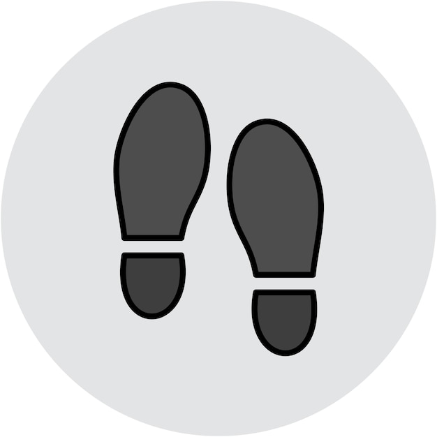 Footprint vector illustration style