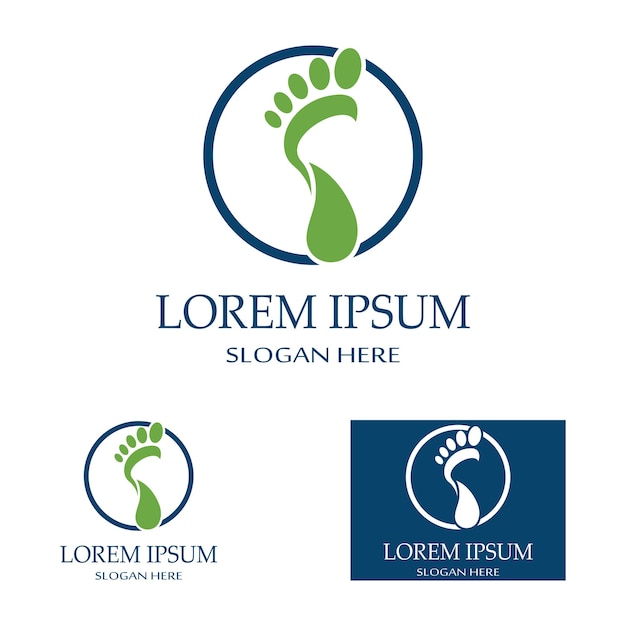 footprintsfoot careand footstep logo images illustration design