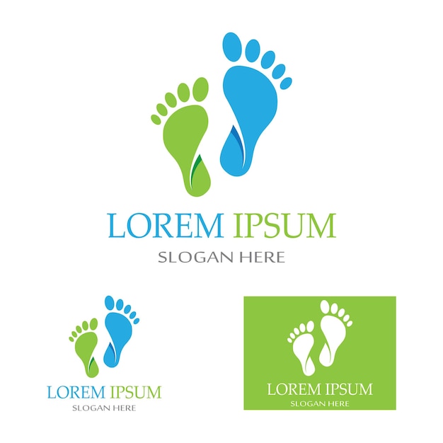 Footprintsfoot careand footstep logo images illustration design