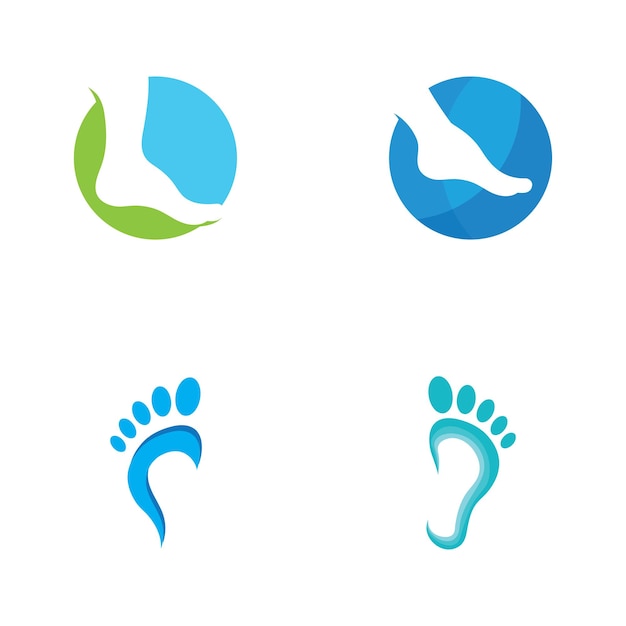 Vector footprintsfoot careand footstep logo images illustration design