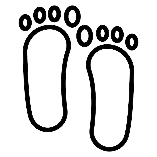 Footsteps line illustration