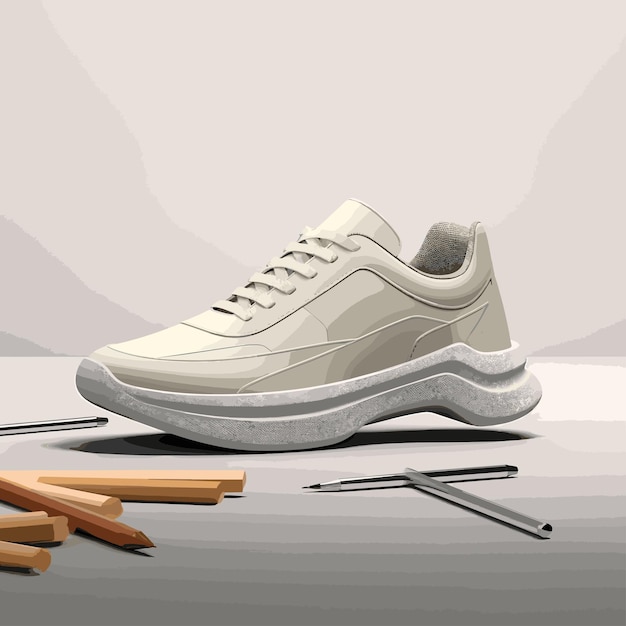 Vettore footwear finesse esplora la collezione vector 2d di sneakers