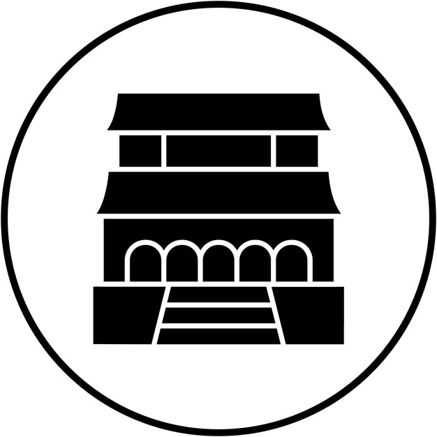 Forbidden city vector icon can be used for landmarks iconset