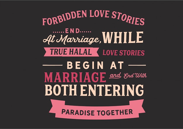 forbidden love stories end at marriage. Lettering