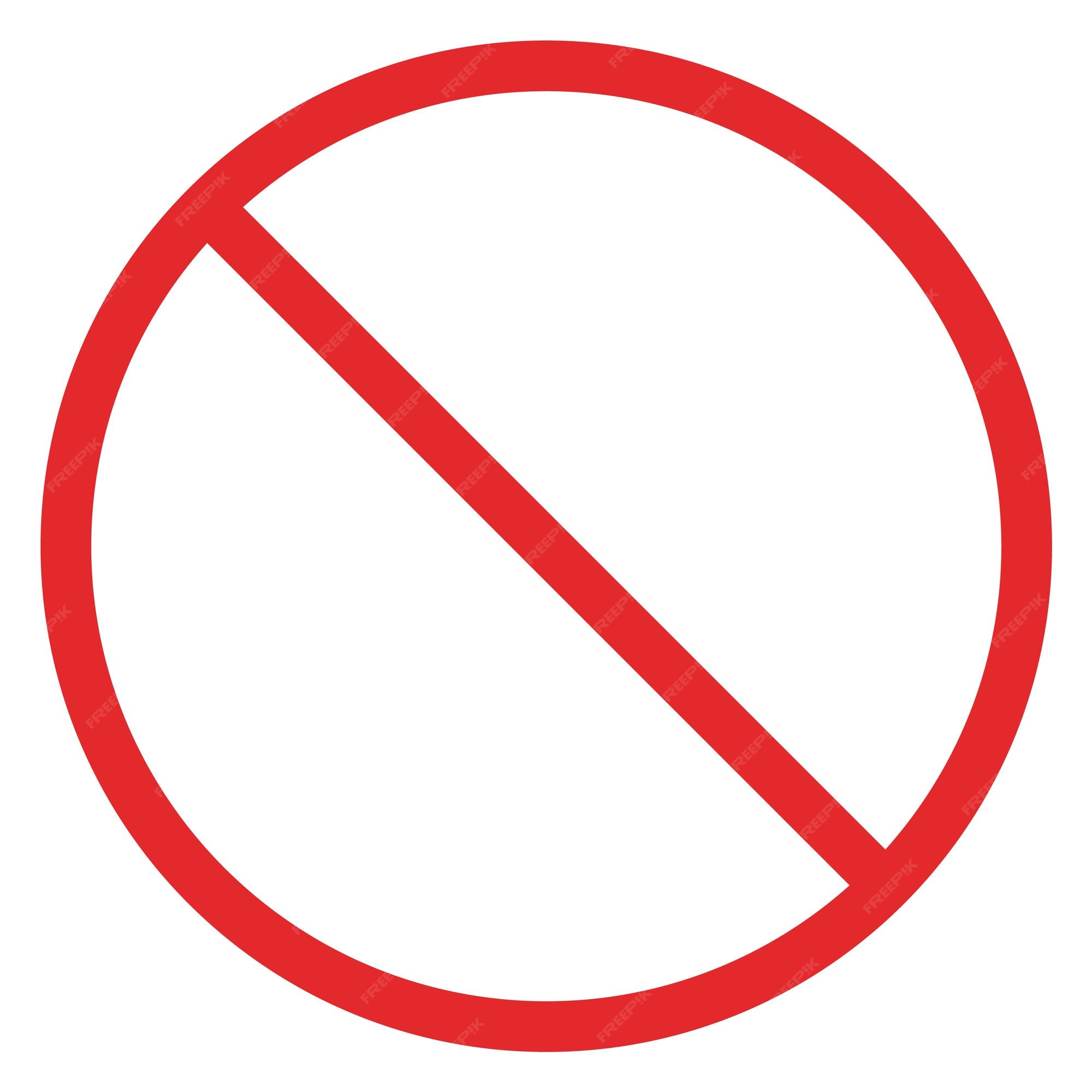 Premium Vector  Forbidden sign prohibited symbol round red ban frame