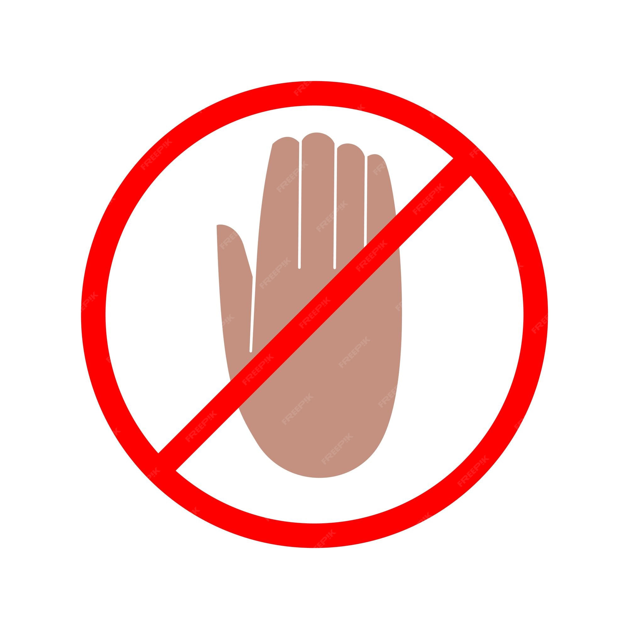 Stop hand, Hand forbidden sign, no entry, do not touch, do not push,  borders closed svg, png, jpg, eps, pdf, clipart, vector