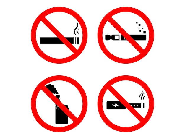 Forbidden Smoke Area Sign Set