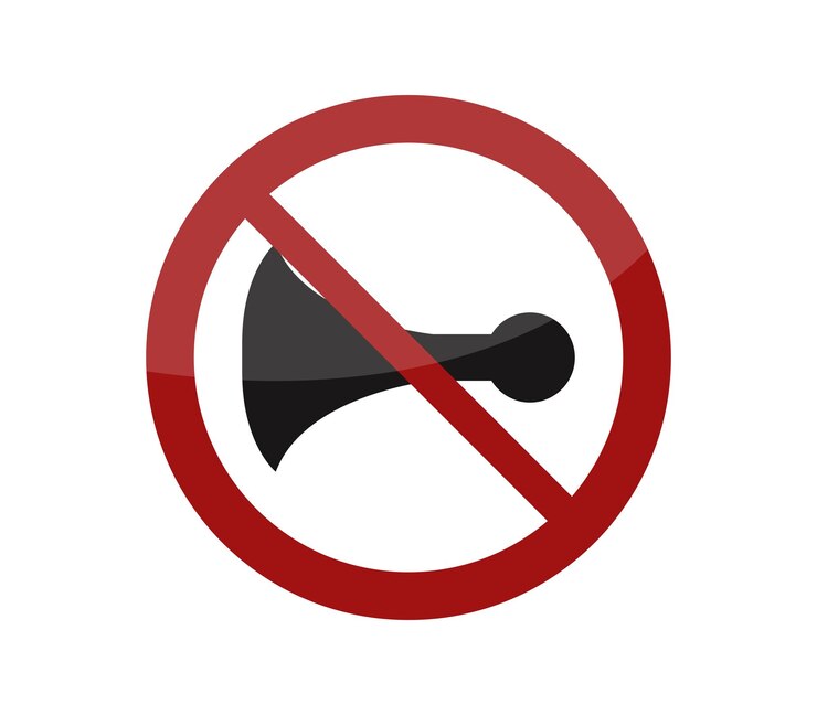वेक्टर forbidden to sound sign