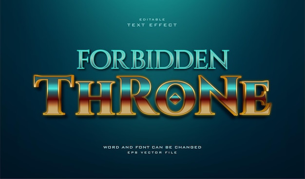 Forbidden throne text effect style