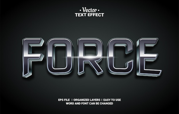 Force Editable Vector Text Effect