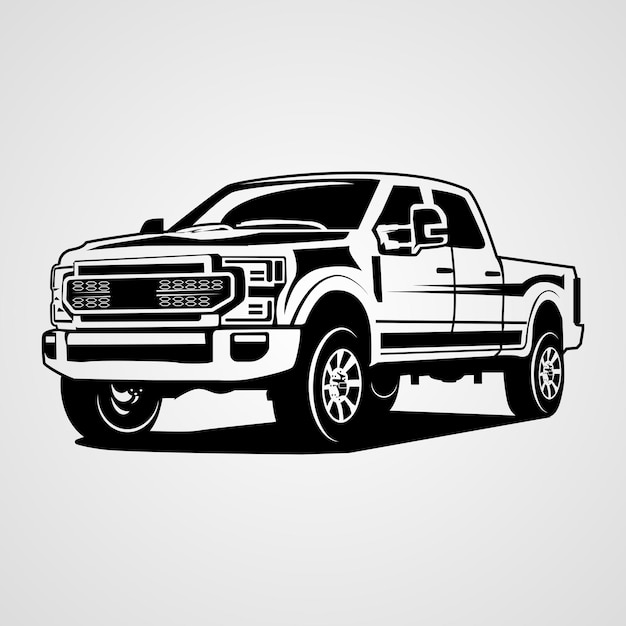 Vector ford f250 silhouet ontwerp vector