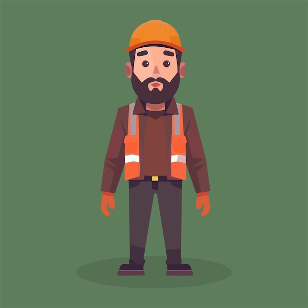 Vector foremen worker flat vector illustration 32