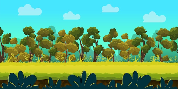 Vettore forest 2d game