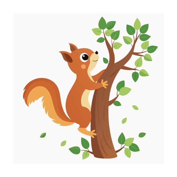 Vector forest animal vector illustration
