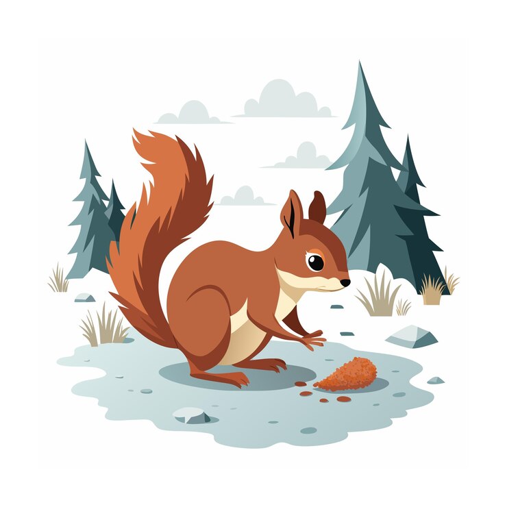 Vector forest animal vector illustration