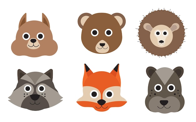 Vector forest animals