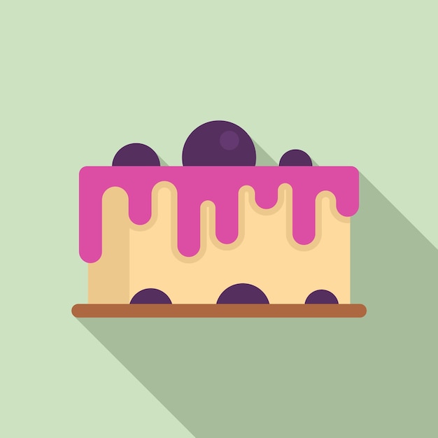 Vector forest berry cake icon flat illustration of forest berry cake vector icon for web design