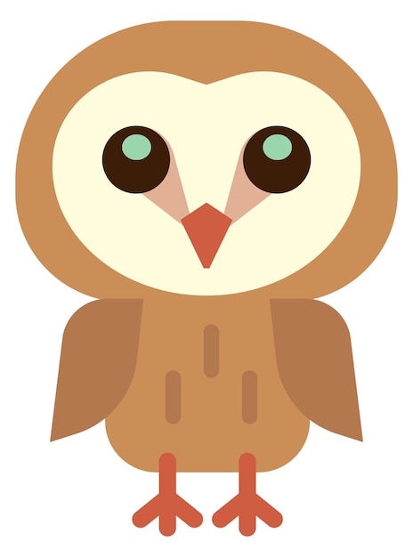 Forest bird icon owl character cute animal