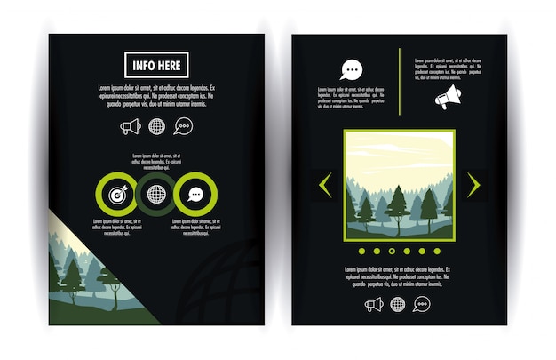 Brochure della foresta infografica