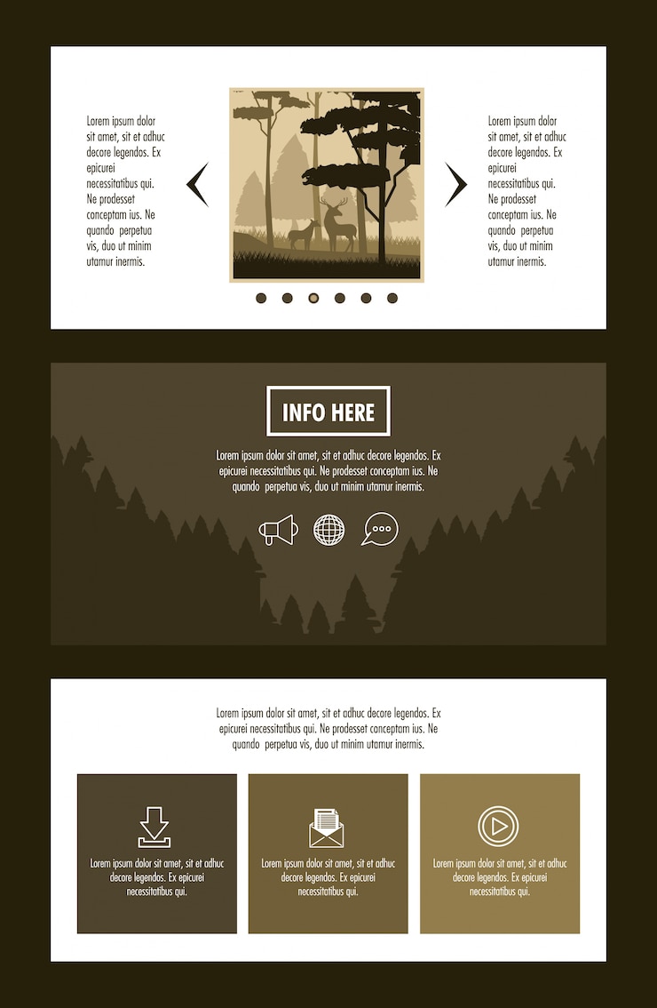Vector 숲 브로슈어 infographic