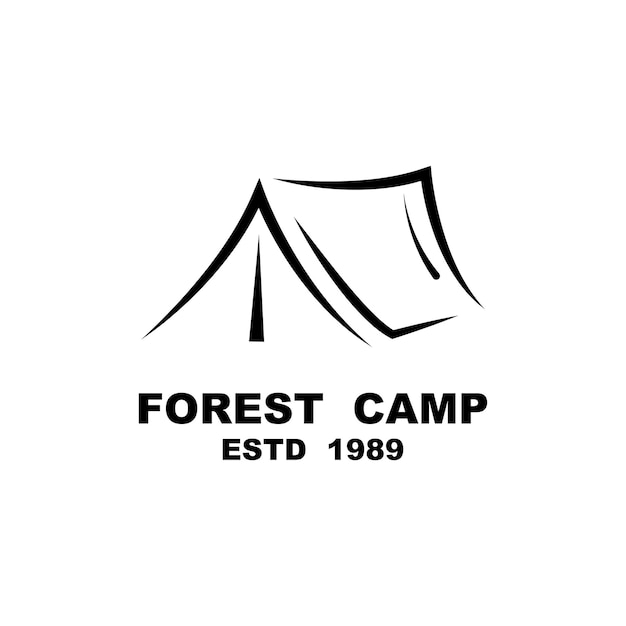 Дизайн логотипа Forest Camp Открытый логотип Шаблон логотипа Adventure