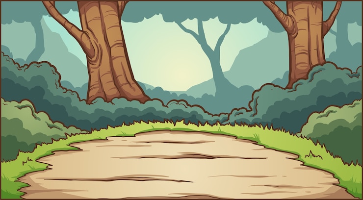 Vector forest clearing background