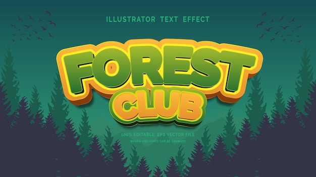 Forest club text effect