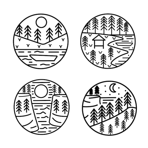 Vector forest collection 6