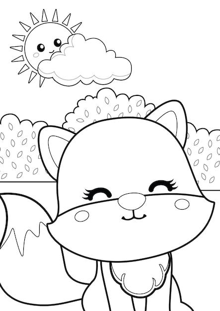 Forest Creatures Coloring A4 voor kinderen en volwassenen