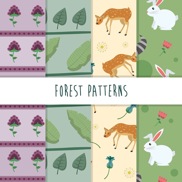 Forest cute patterns background