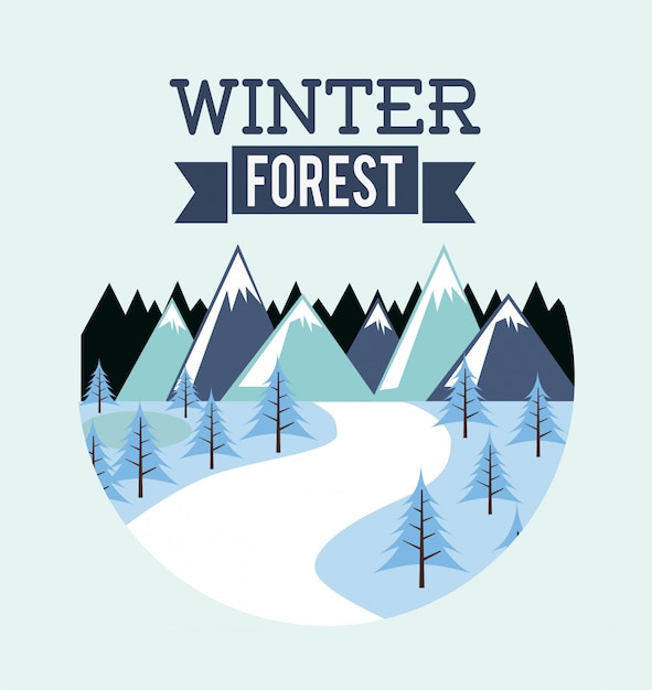 Forest design over  blue background vector illustration