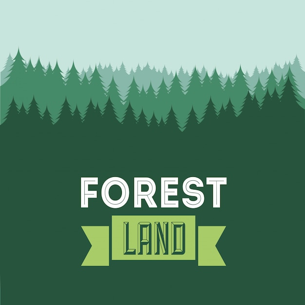 Forest design over  green background vector illustration