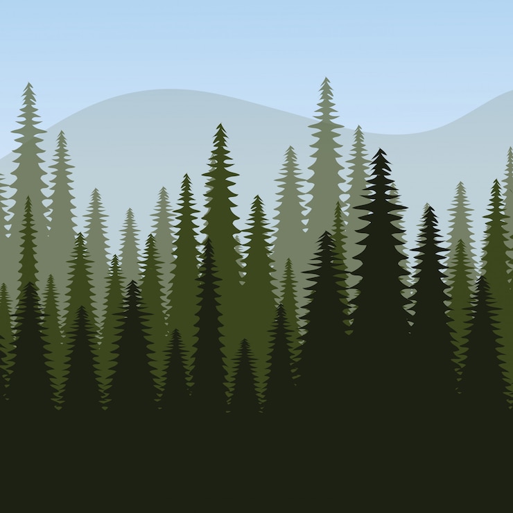वेक्टर forest design