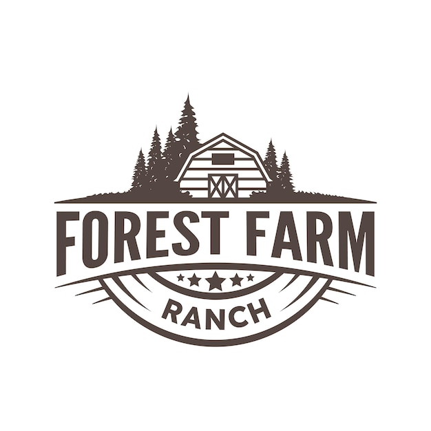 Forest farm ranch logo