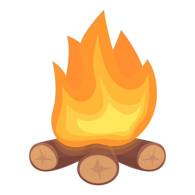 Forest fire icon cartoon of forest fire vector icon for web design isolated on white background