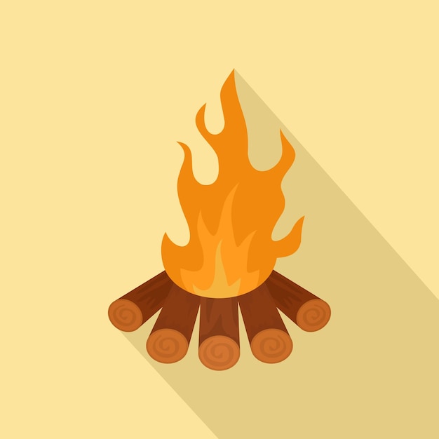 Forest fire icon Flat illustration of forest fire vector icon for web design